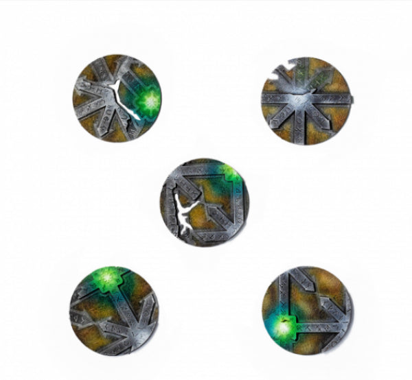 Kromlech Accessories: Chaos Temple 50 mm Round Base Toppers - 47 mm (5)