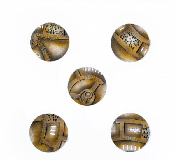 Kromlech Accessories: Caste Enclaves 50 mm Round Base Toppers - 47 mm (5)