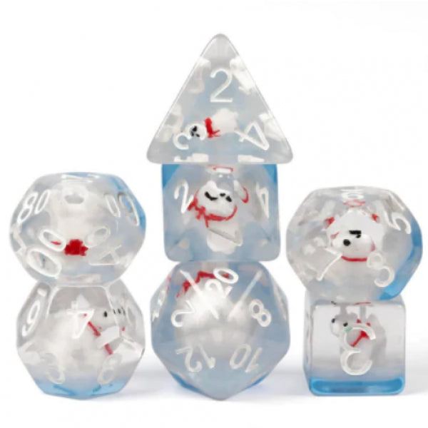 Polyhedral Dice Set: Inclusion Dice - Polar Bear Dice Set (7)
