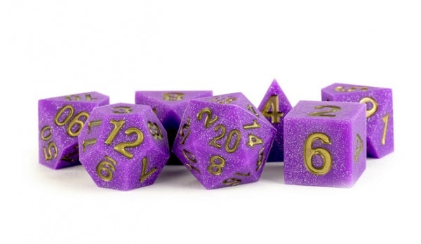 Fanroll Dice: Sharp Edge Silicone Rubber Dice Set - Regal Ricochet 7-Die Set