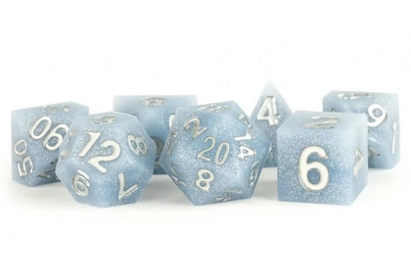 Fanroll Dice: Sharp Edge Silicone Rubber Dice Set - Glacial Debris 7-Die Set