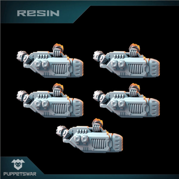 Puppetswar: (Accessory) Heavy Prime Gunners Plasma Cannons (5)