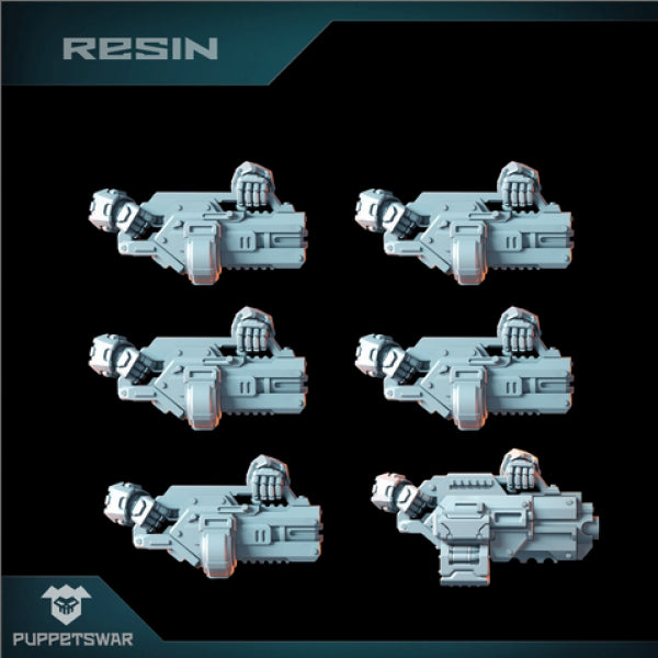 Puppetswar: (Accessory) Heavy Prime Gunners Assault Guns (6)