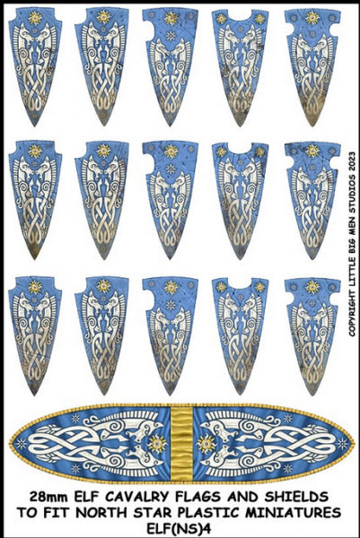 Frostgrave: (Oathmark) Elf Cavalry Flags and Shields