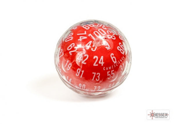 Chessex: Factory-Second Opaque Zocchihedron Red/White d100