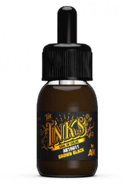 AK-Interactive: The INKS - Brown Black (30mL)