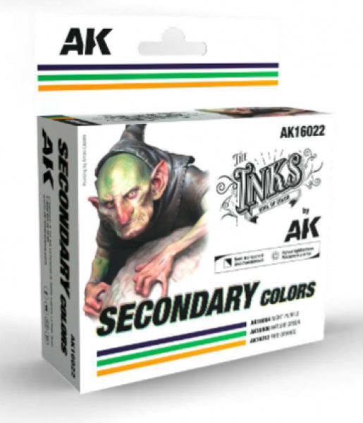 AK-Interactive: The INKS - Secondary Color Set (3) (30mL/ea)