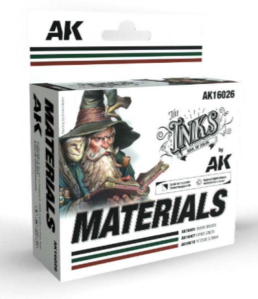 AK-Interactive: The INKS - Materials Color Set (3) (30mL/ea)