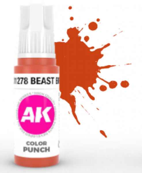 AK-Interactive: (3rd Gen) Acrylics - Color Punch Beast Brown (17mL)