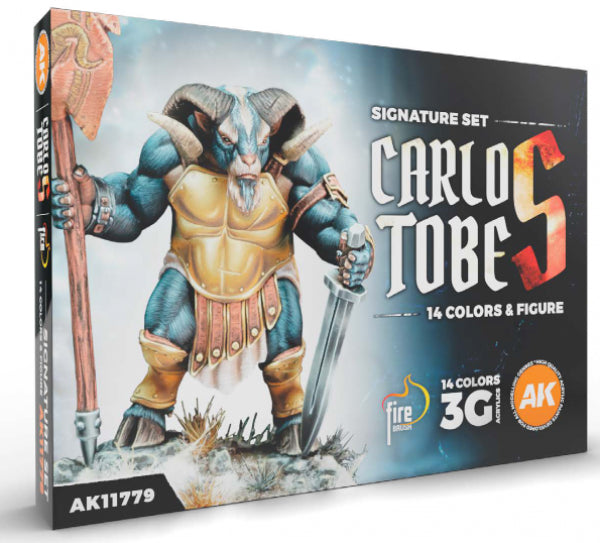 AK-Interactive: 3rd Gen Acrylics - Signature Set Carlo Tobes (14 Colors + Figure)