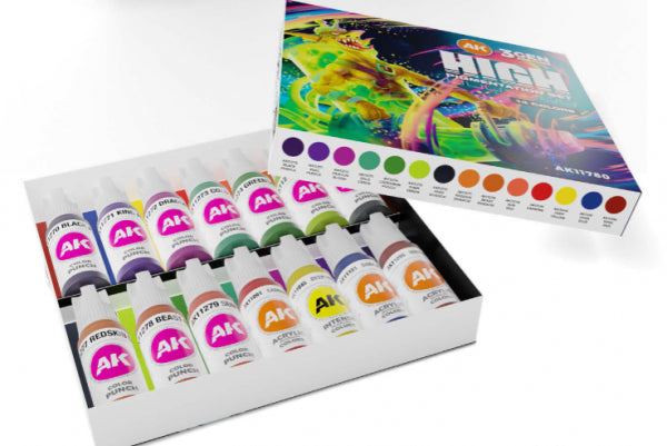 AK-Interactive: 3rd Gen Acrylics - High Pigmentation Set (14 Colors)