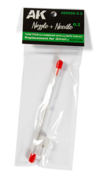 AK-Interactive: AK Airbrush Basic Line 0.3 - Nozzle & Needle 0.2