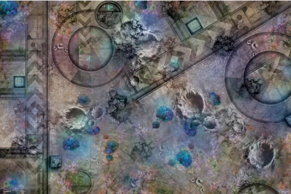 Terrain Crates: 6x4' Grim Battlefield Battle Mat w/ Bag