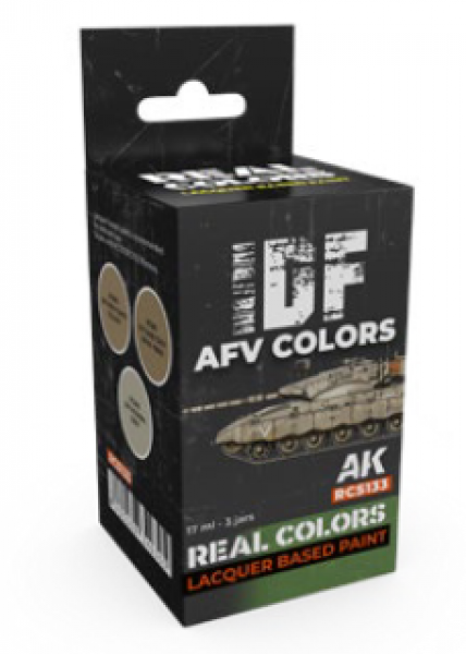 AK-Interactive: Real Colors Lacquer Paint Set - IDF AFV Colors (3 colors)