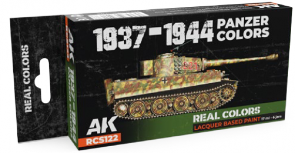 AK-Interactive: Real Colors Lacquer Paint Set - 1937-1944 Panzer Colors (6 colors)