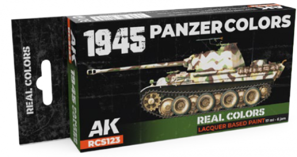 AK-Interactive: Real Colors Lacquer Paint Set - 1945 Panzer Colors (6 colors)