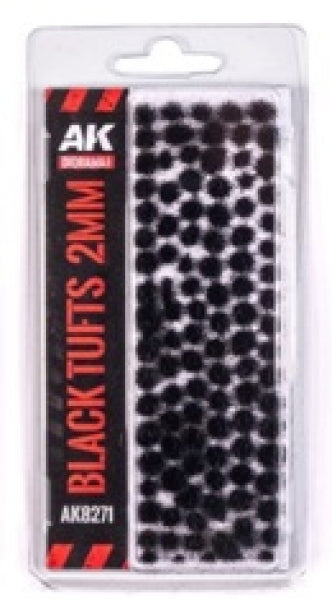 AK-Interactive: Fantasy Tufts - Black (2mm)