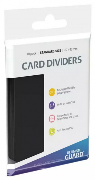 Card Dividers: Standard Size - Black