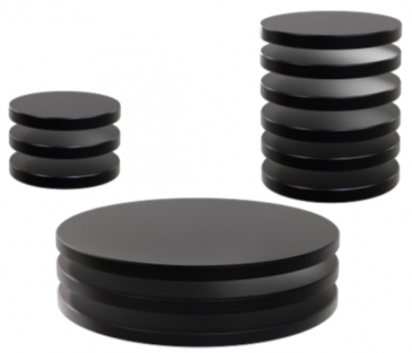 WizKids Deep Cuts Unpainted Miniatures: Black Bases