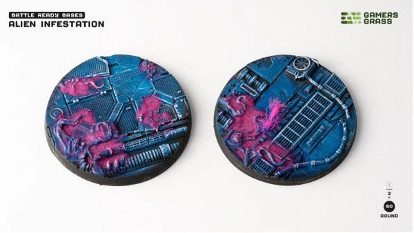 Battle Ready Bases: Alien Infestation Bases - Round 60mm (x2)