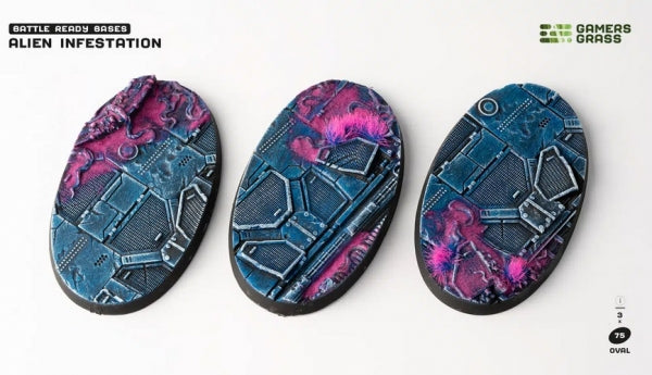 Battle Ready Bases: Alien Infestation Bases - Oval 75mm (x3)