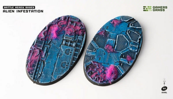 Battle Ready Bases: Alien Infestation Bases - Oval 90mm (x2)