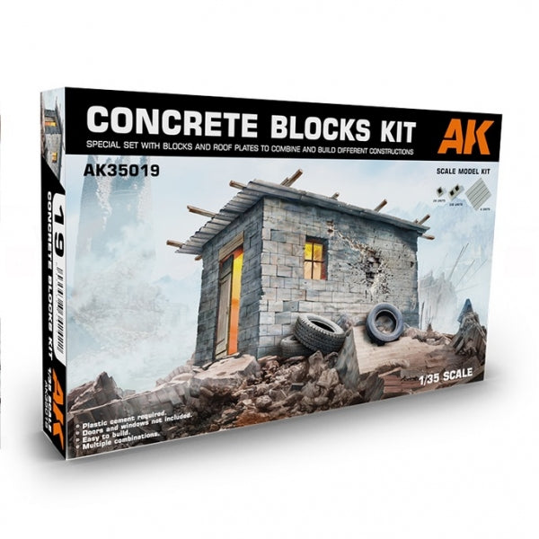 AK-Interactive: Concrete Blocks Kit (1:35 scale)
