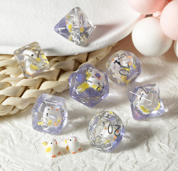 Dice Habit Resin Dice Set: Chicken (7pcs)