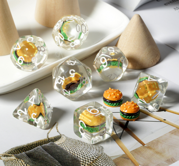 Dice Habit Resin Dice Set: Hamburger (7pcs)
