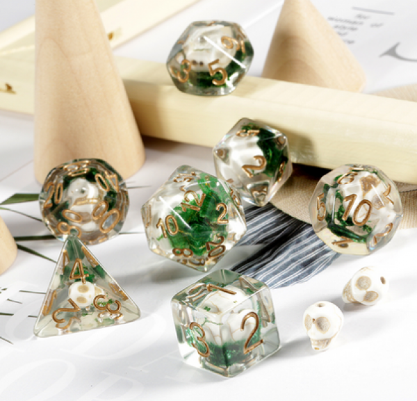 Dice Habit Resin Dice Set: Skull (7pcs)