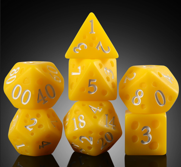 Dice Habit Resin Dice Set: Cheese (7pcs)