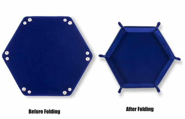 Dice Habit: Hexagon Folding Dice Tray - Blue