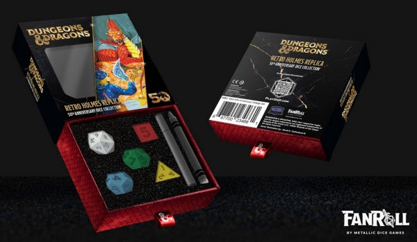 Metallic Dice: D&D 50th Anniversary Vintage Retro Holmes Set