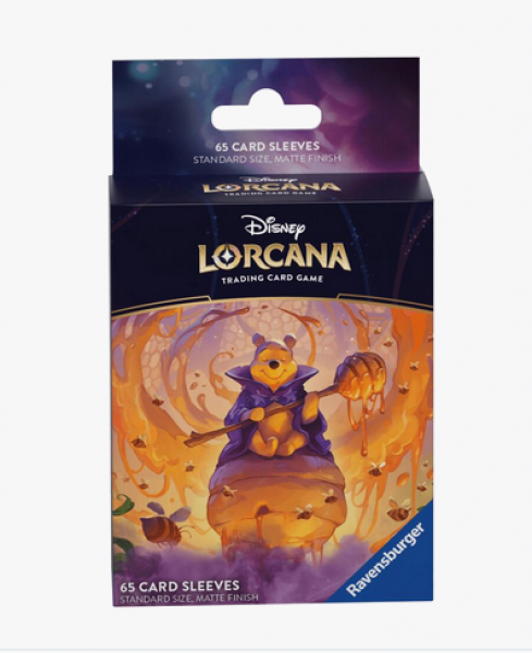 Card Sleeves: Disney Lorcana- Azurite Sea- Pooh, Hunny Wizard (65ct)