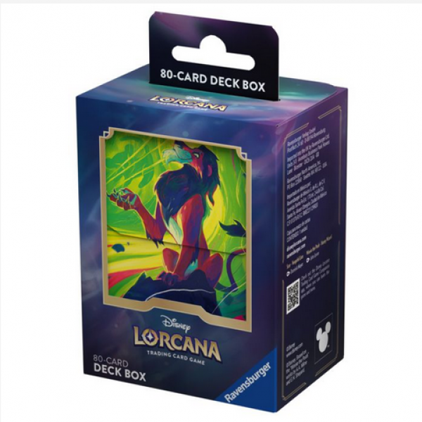 Deck Box: Disney Lorcana- Azurite Sea- Scar, Vengeful Lion