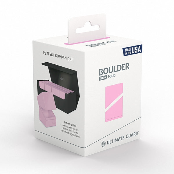 Deck Box: Boulder 100+ Standard Size - Solid Candy Pink