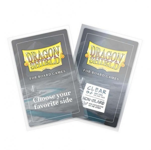 Dragon Shields: Board Game Sleeves Clear Nonglare - American Standard (100ct)