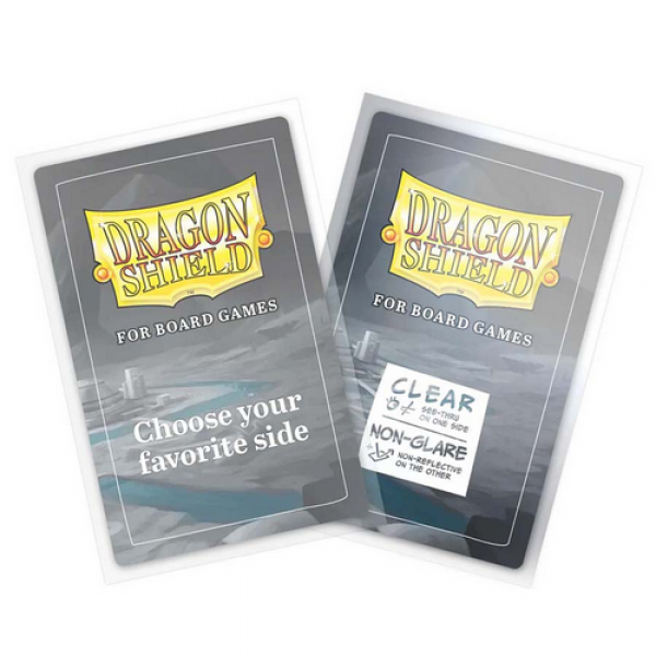 Dragon Shields: Board Game Sleeves Clear Nonglare - European Standard (100ct)