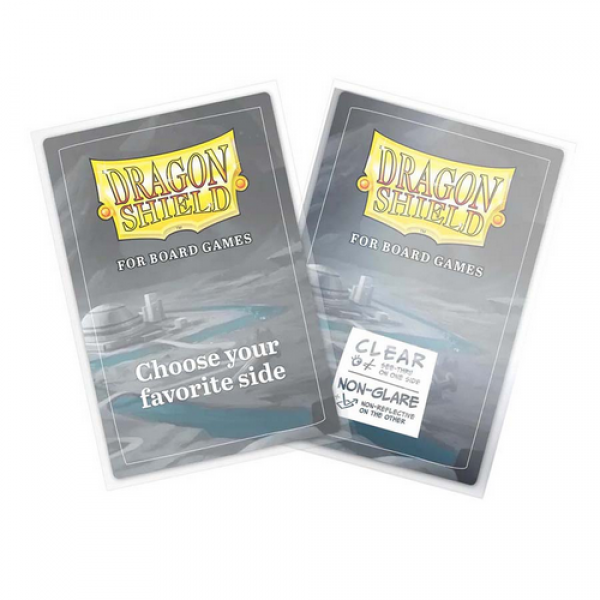 Dragon Shields: Board Game Sleeves Clear Nonglare - Oversize (100ct)