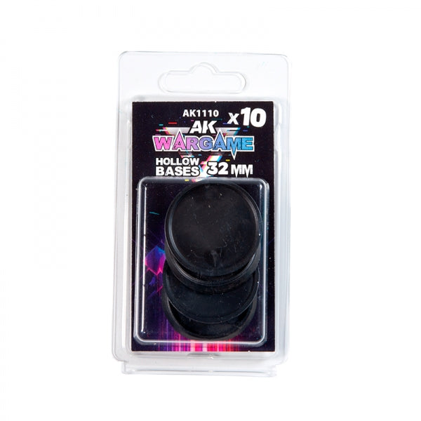 AK-Interactive: HOLLOW BASES 32 MM X10 UNITS