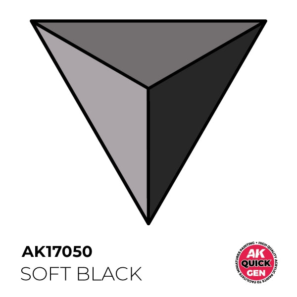 AK-Interactive: Quick Gen Acrylic Contrast - Soft Black 18 ml