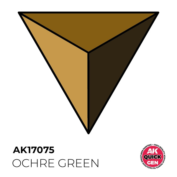 AK-Interactive: Quick Gen Acrylic Contrast - Ochre Green 18 ml