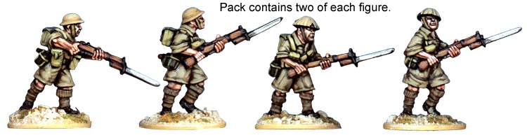 Artizan Designs WWII 28mm: British 8th Army Riflemen (4)
