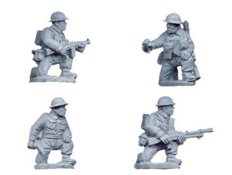 Crusader Miniatures: British Infantry Command & Bren Team kneeling (4)