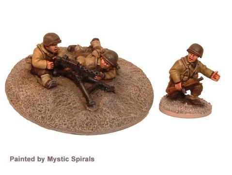 Crusader Miniatures: US .30Cal MMG & Crew (1MMG, 3 crew)