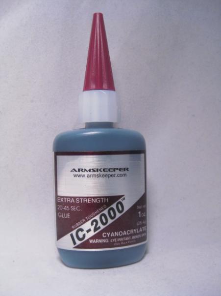 ArmsKeeper Glues: IC-2000 Black Rubber (1 oz)