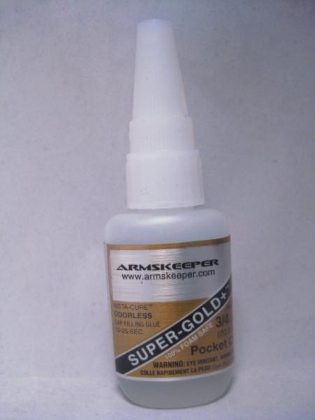 ArmsKeeper Glues: Super Gold+ Pocket CA (.75 oz.) [Odorless]