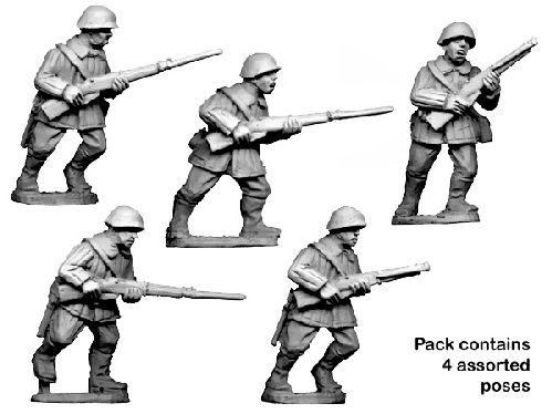 Crusader Miniatures: Russian Infantry Winter Uniform in helmets (4)