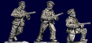 Artizan Designs WWII 28mm: Partisan SMG's (3)