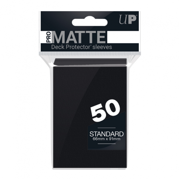 PRO-Matte 50ct Standard Deck Protector sleeves: Black